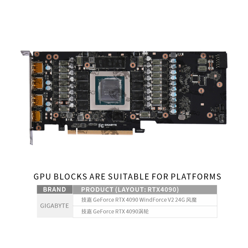 Bykski N-GV4090WF-X-V2 GPUブロック - Rtx 4090 Water Block Full Cover のレビューと価格